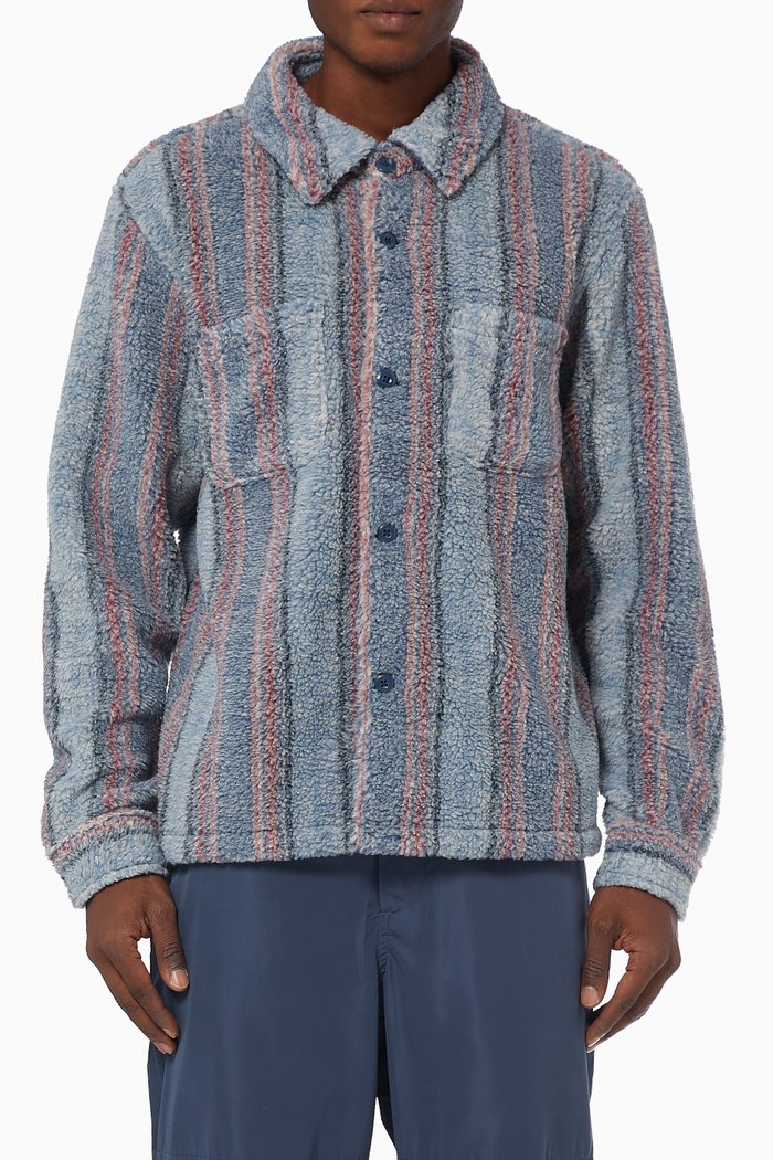 

Stripe Shirt in Sherpa Knit, Multicolour