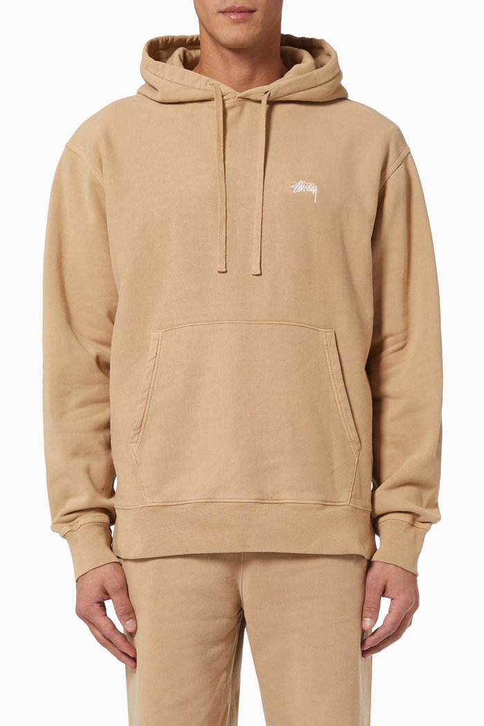 Stock Logo Hoodie in Cotton Fleece, Neutral
