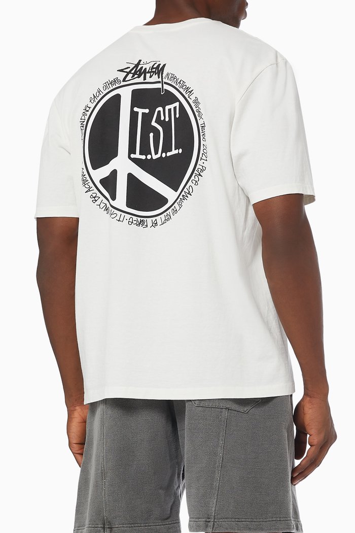 

Peace Dot T-shirt in Cotton Jersey, Neutral