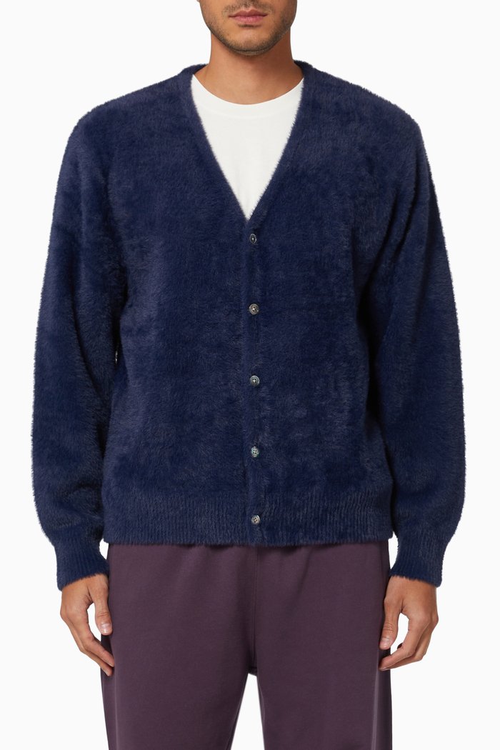 

Cardigan in Shaggy Knit, Blue