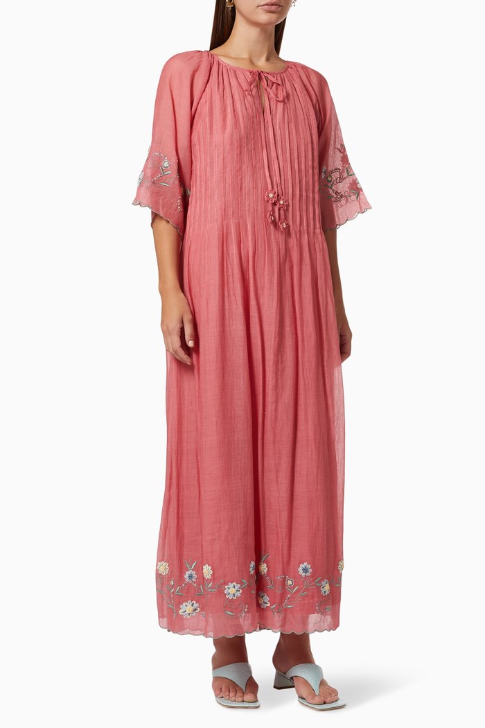 

Camela Dress in Cotton Silk Blend, Pink