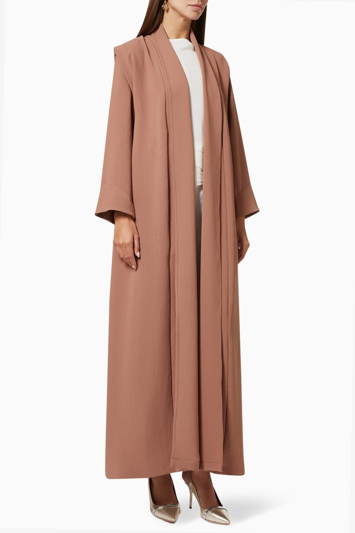 

Convertible Abaya in Japanese Crepe, Brown