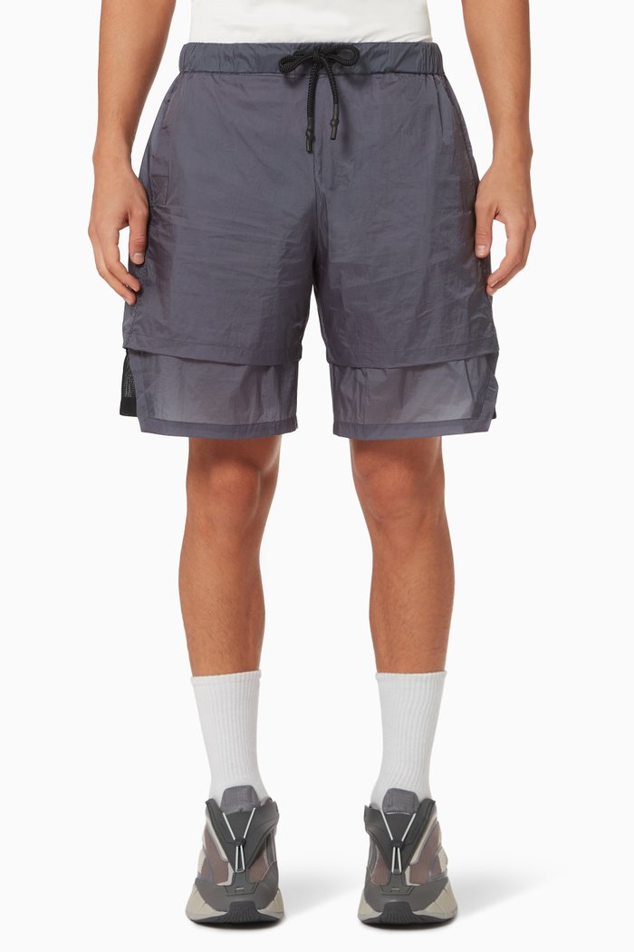 

Breathe Layered Running Shorts in Nylon, Grey