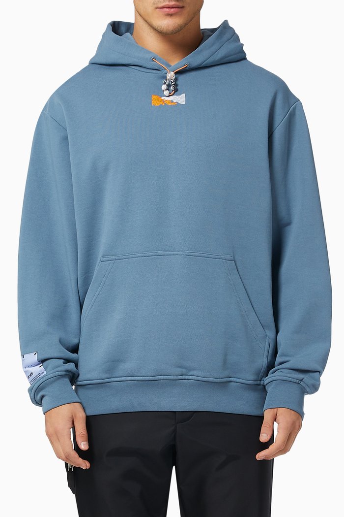 

Breathe Landscapes Relaxed Hoodie in French Terry, Blue