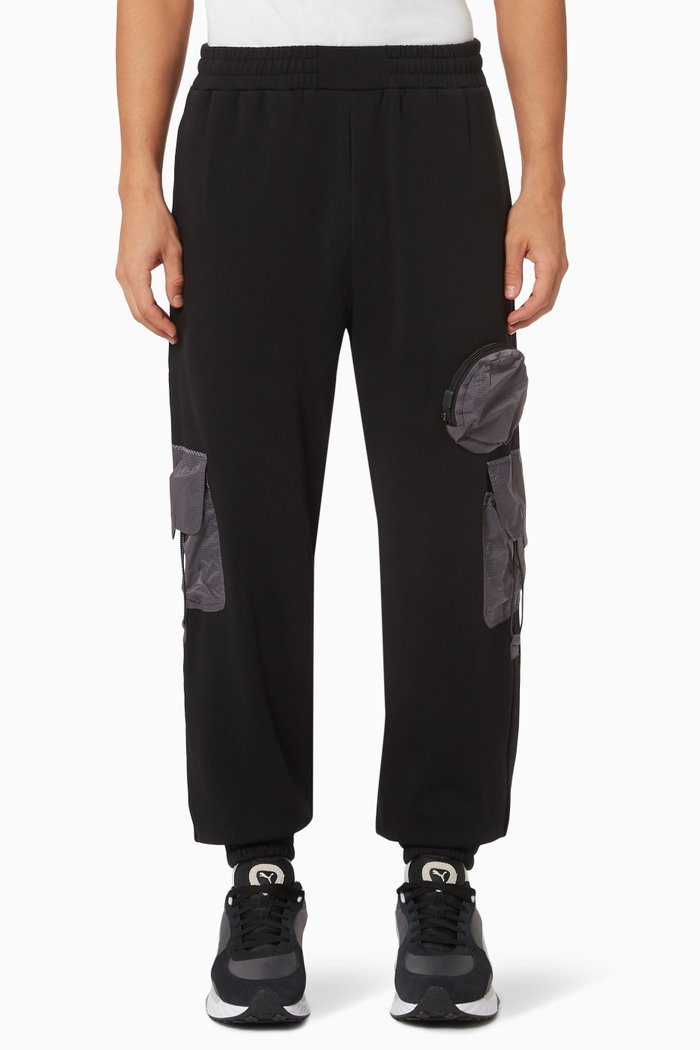 

Jack Sweatpants in French Terry & Nylon, Black