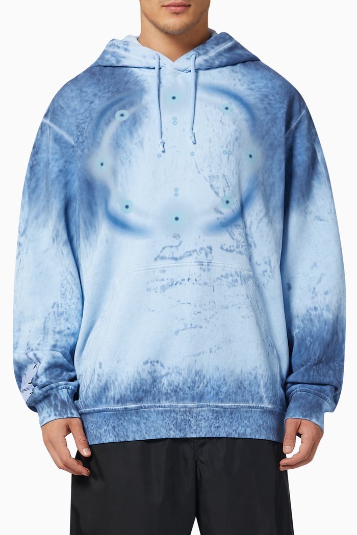 

Breathe Relaxed Hoodie in Dye Effects French Terry, Blue