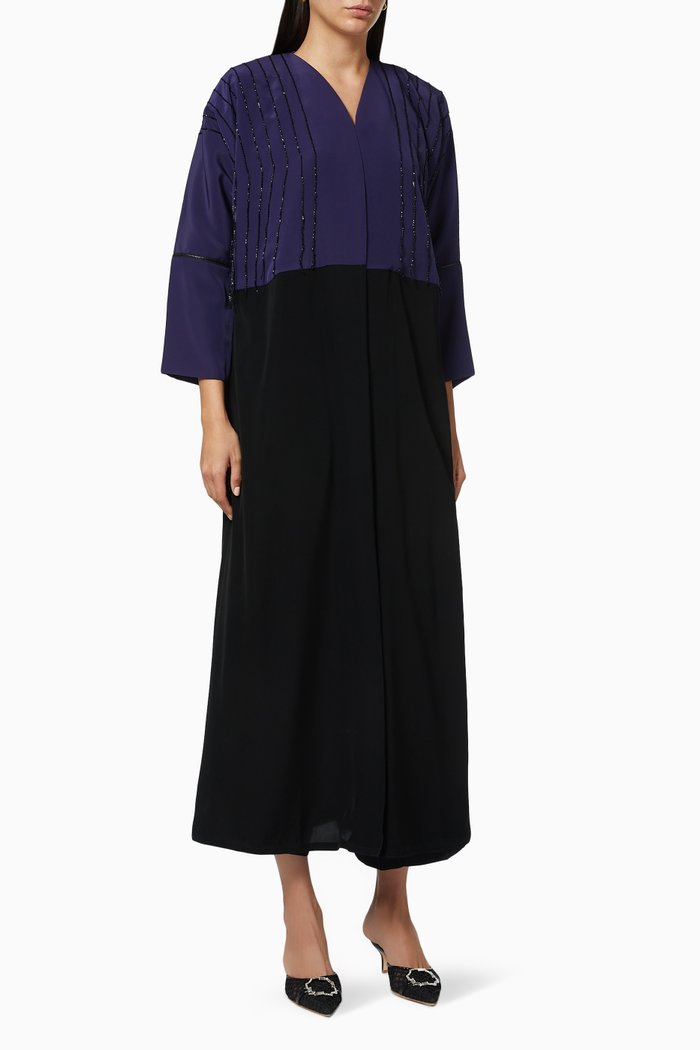 

Sequin Embroidered Abaya, Black