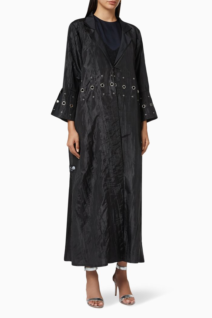 

Metal Ring Abaya, Black