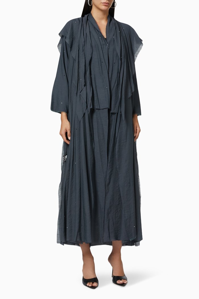 

Multi Layered Abaya, Grey