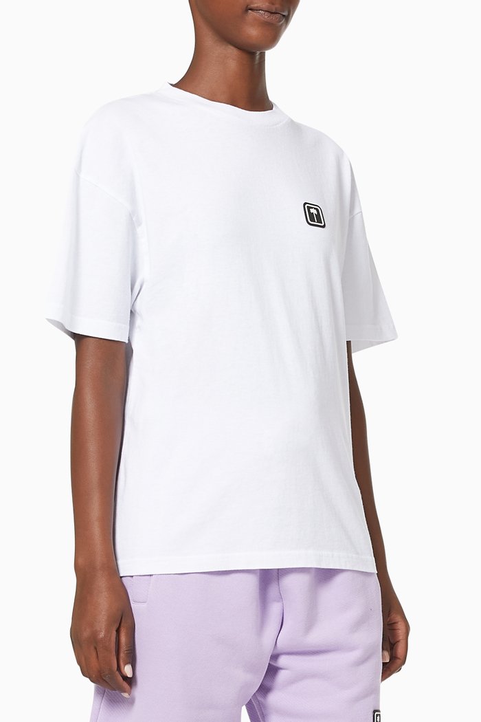 

Palm Tree T-shirt in Cotton Jersey, White