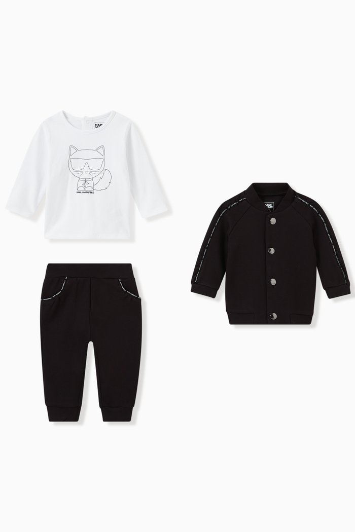 

Choupette Tracksuit Set in Jersey, Black