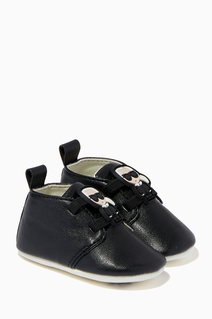 

Karl Patch Shoes in Leather, Black