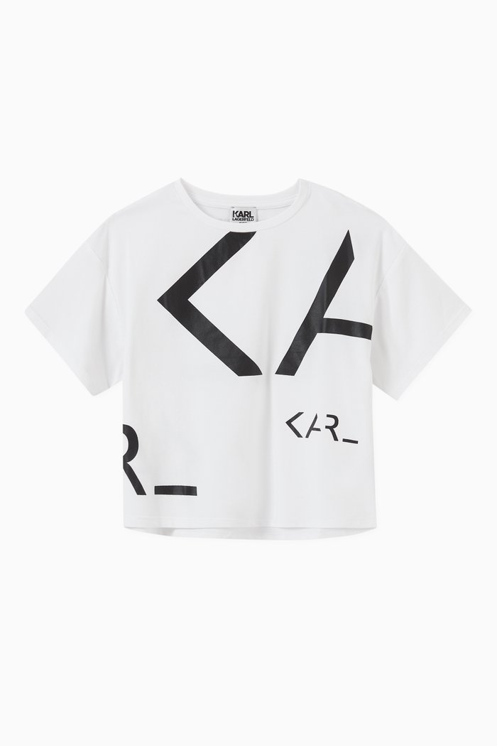 

Logo Crop Top in Jersey, White