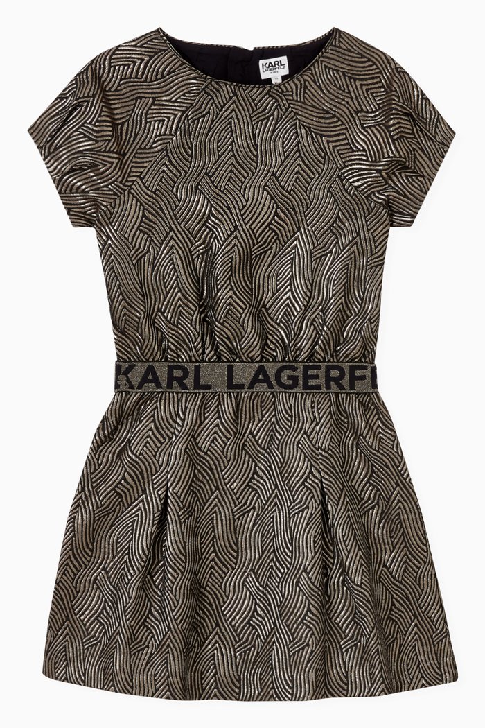 

Logo Tape Dress in Viscose, Black