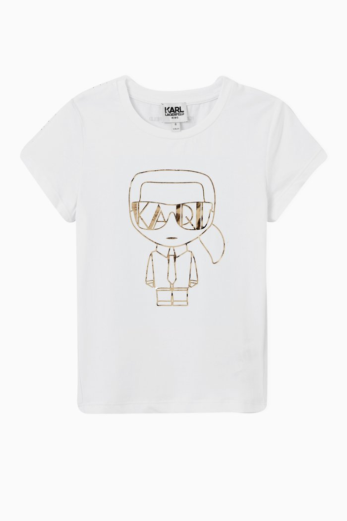 

K/Ikonic Metallic T-shirt in Jersey, White