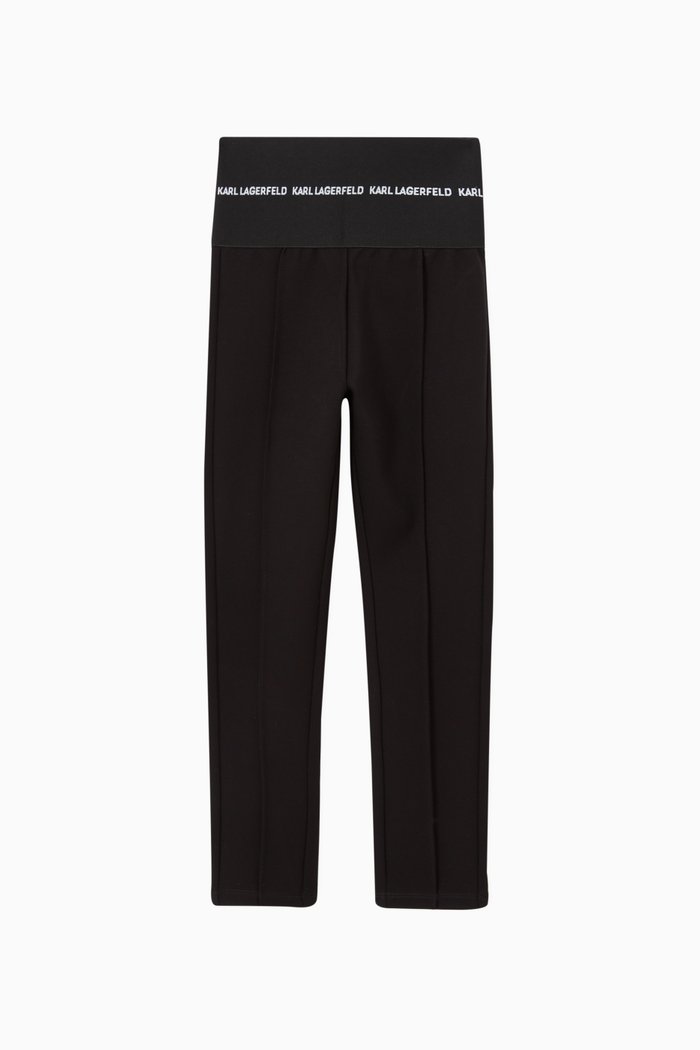 

Karl Lagerfeld Logo Tape Leggings in Jersey, Black