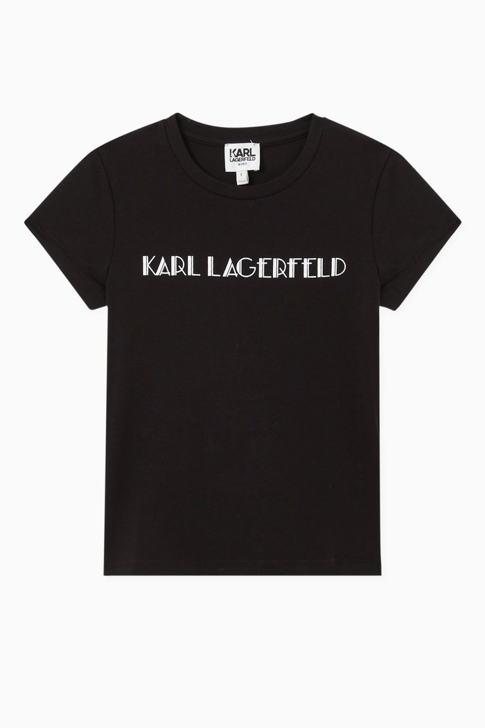

Karl Lagerfeld Logo T-shirt in Jersey, Black