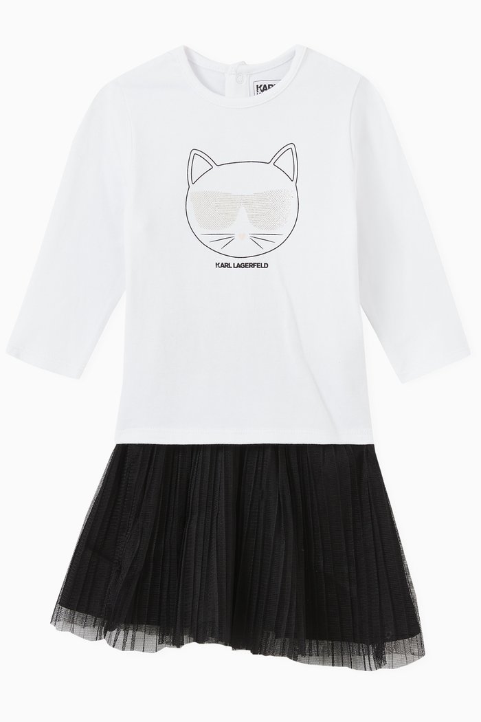 

T-shirt & Skirt Set in Jersey & Tulle, White