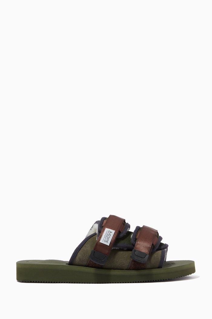 

Moto Mab Sandals in Suede, Green