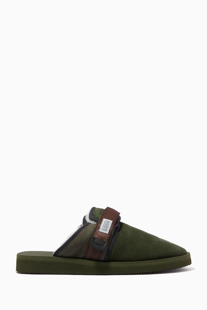 

Zavo Mab Sandals in Suede, Green