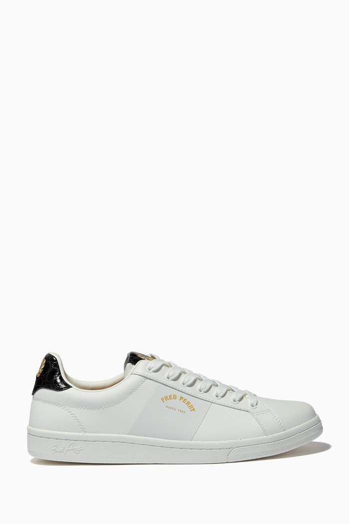 

B721 Arch Branded Tennis Shoes in Leather, White