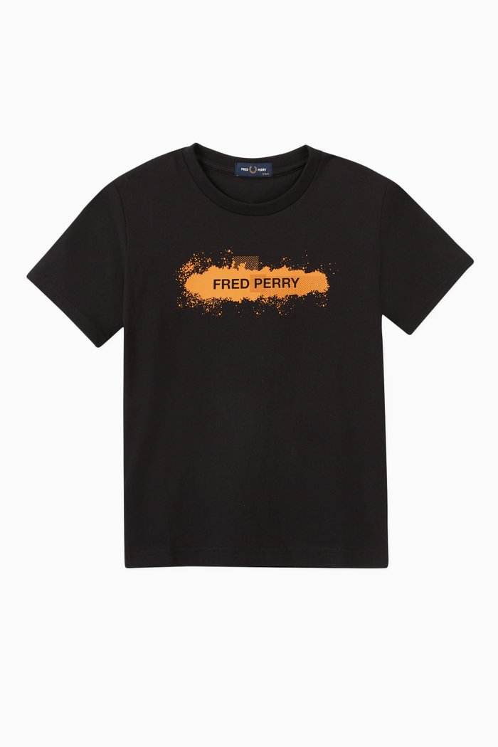 

Spray Graphic T-shirt in Cotton, Black