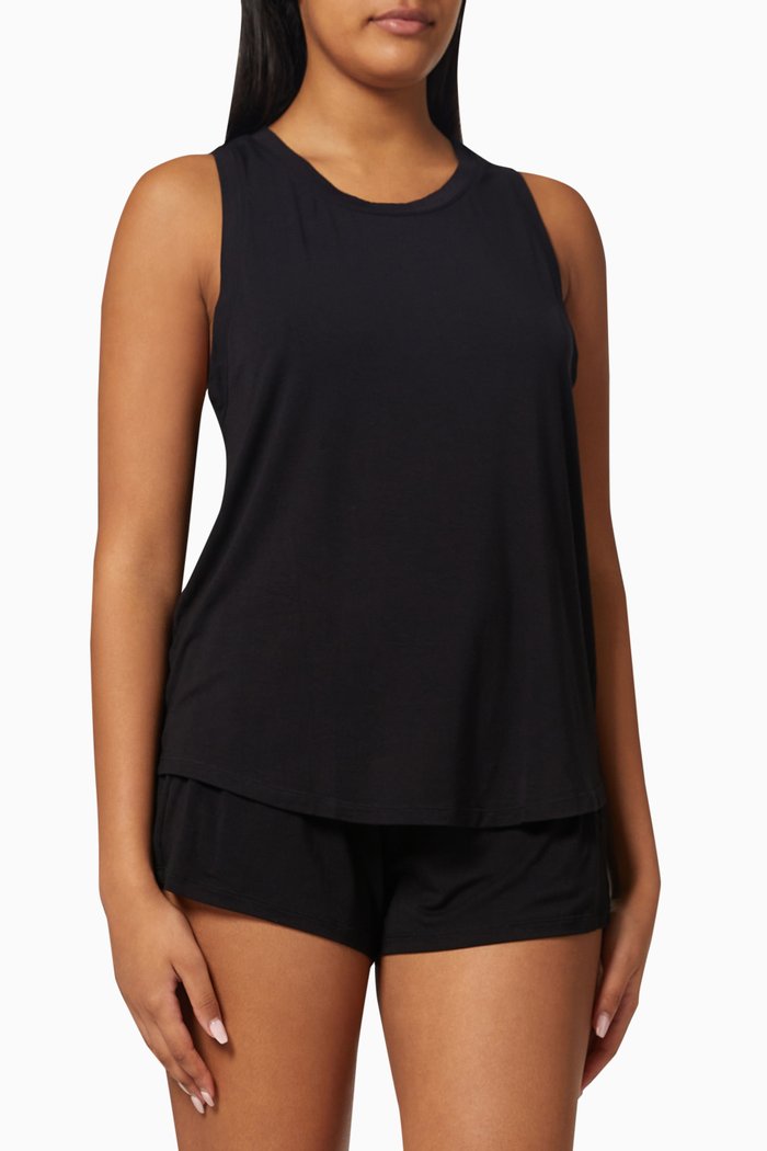 

Finley Muscle Tank Top in Eco Bamboo, Black