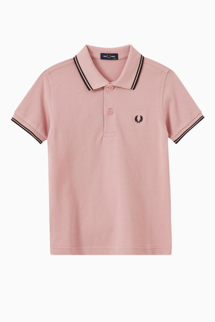 

Twin Tipped Polo Shirt in Cotton Piqué, Pink
