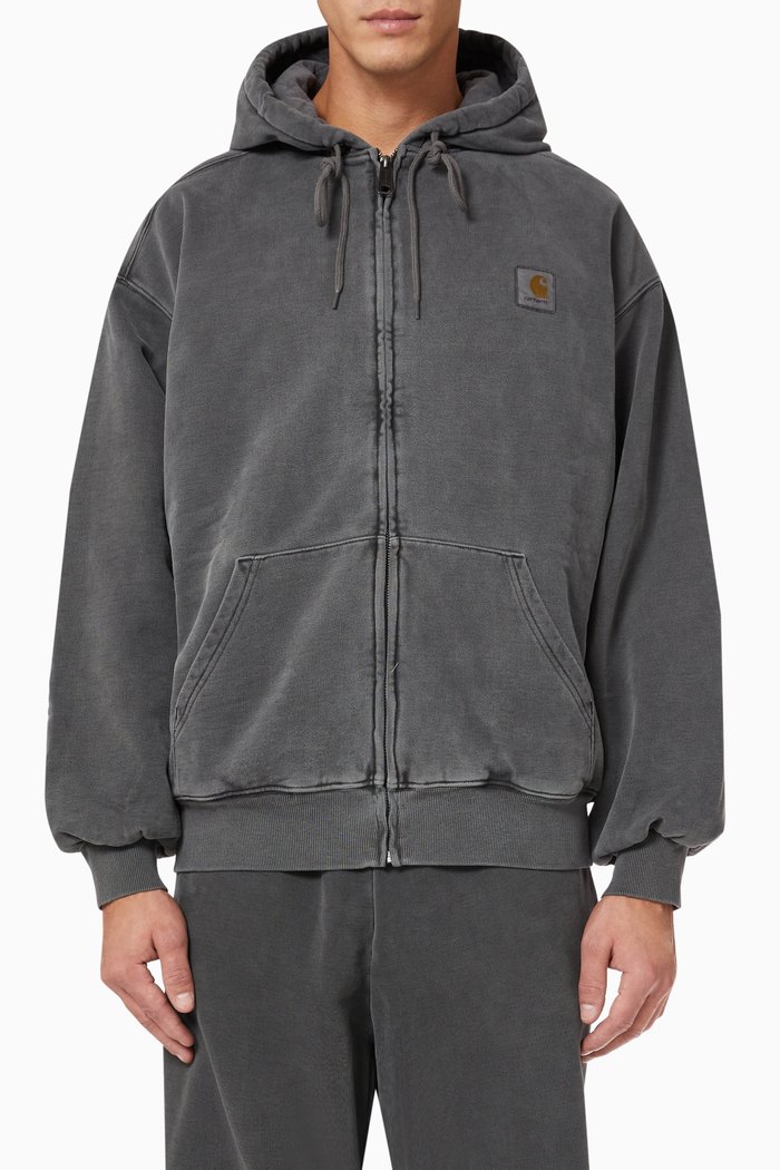 

Hooded Vista Jacket in Cotton, Grey