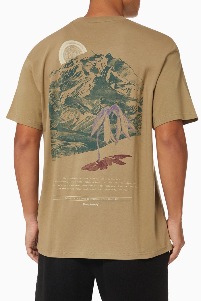 

Mountain T-shirt in Organic Cotton Jersey, Brown