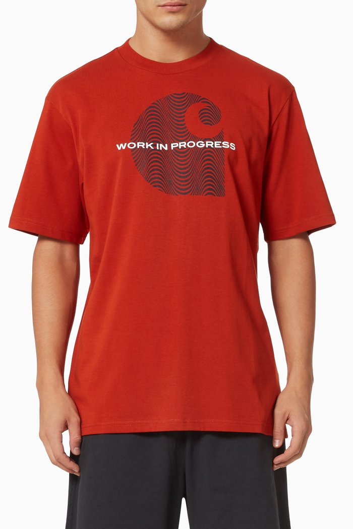 

Wave C T-shirt in Jersey, Orange