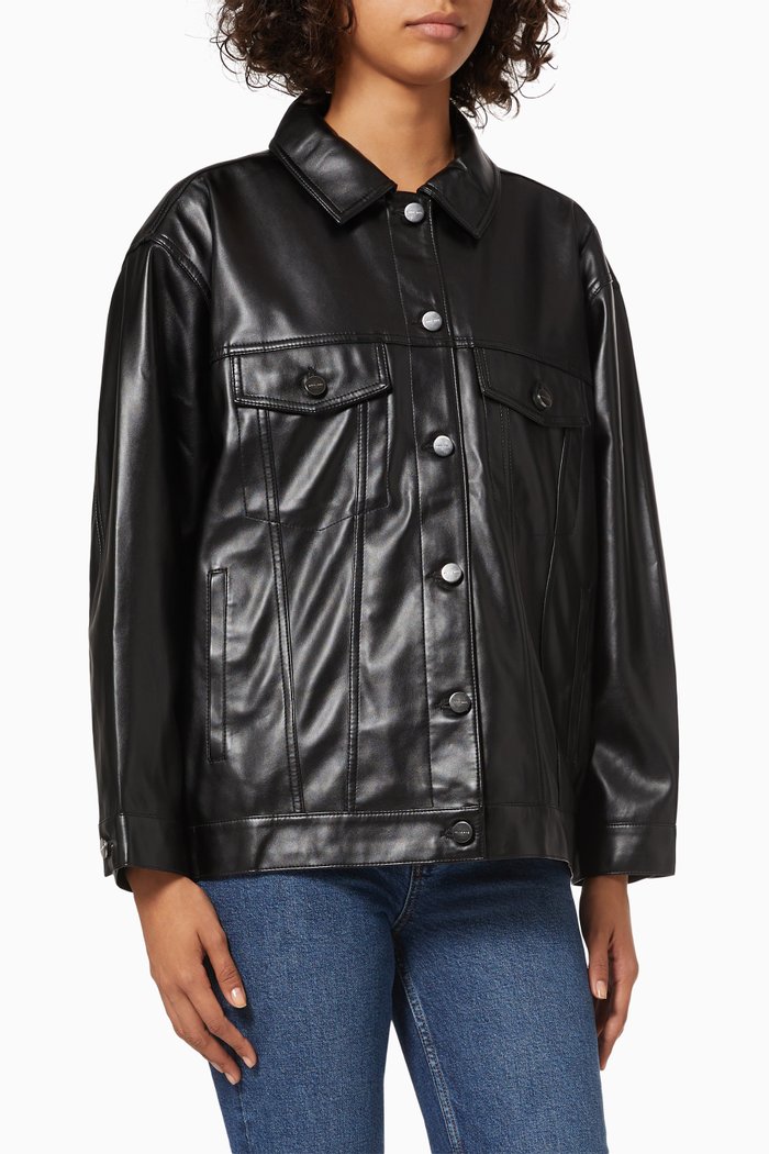 

Rory Jacket in Vegan Leather, Black