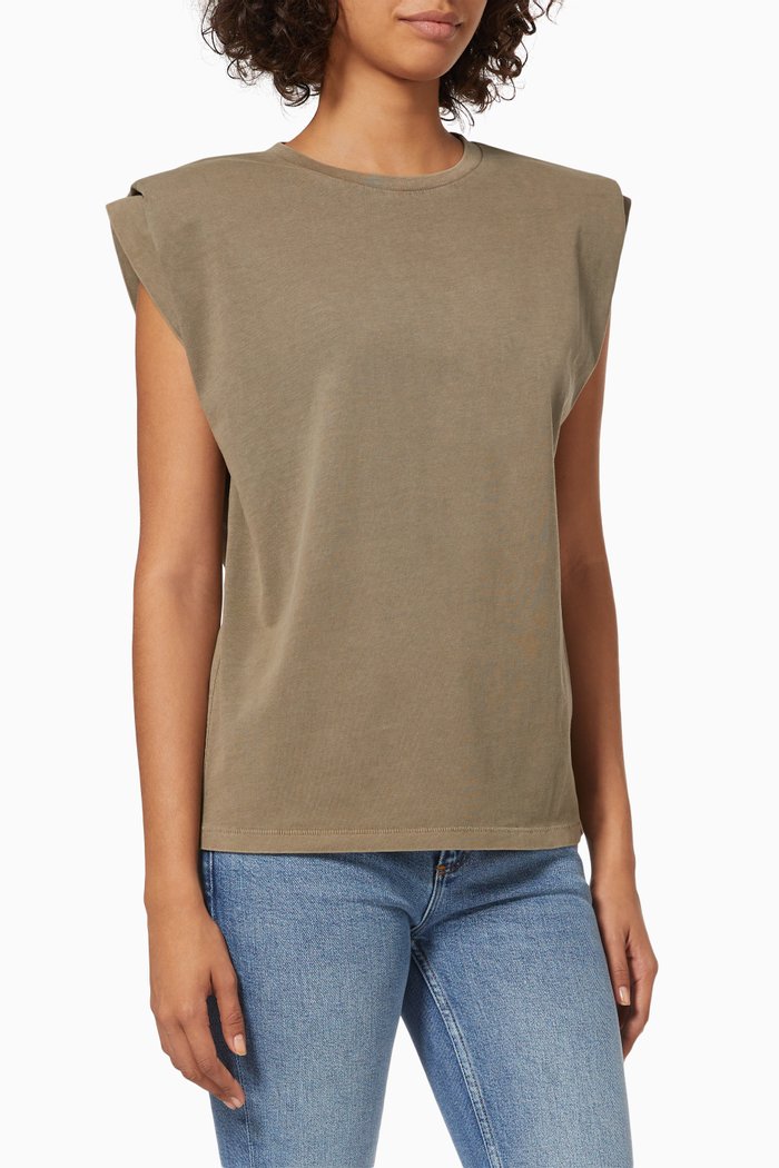

Tanner Tank Top in Cotton Jersey, Brown