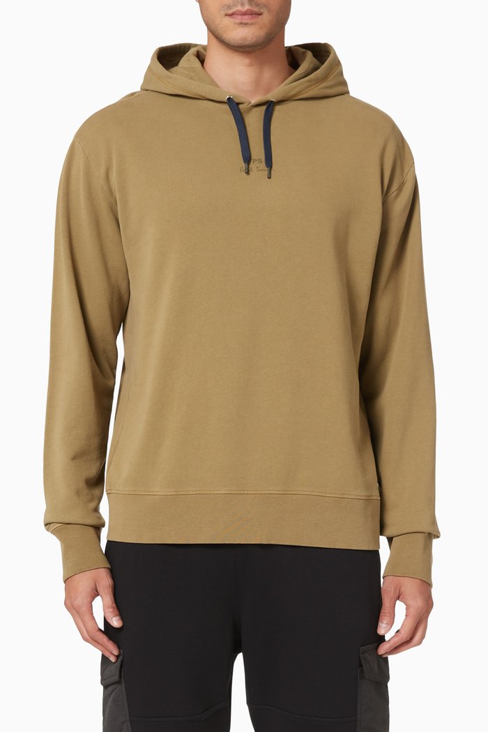 

PS Logo Hoodie in Cotton French Terry, Green