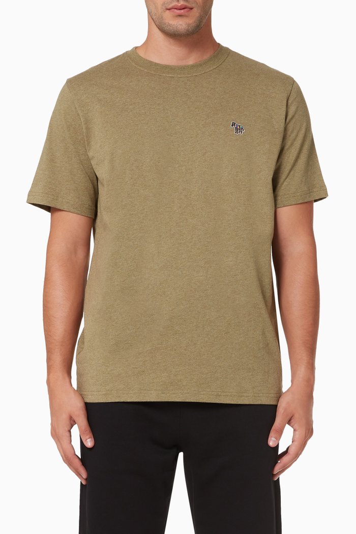 

Zebra Badge T-shirt in Organic Cotton Jersey, Green