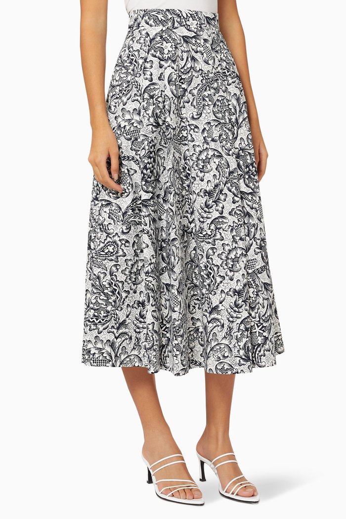 

Nadar Skirt in Cotton Faille, Multicolour