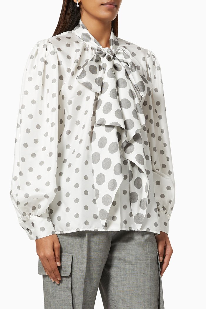 

Eschilo Blouse in Silk Twill, White