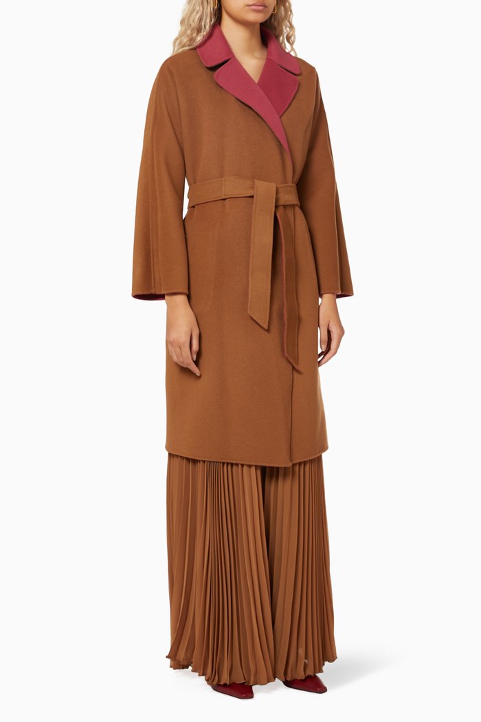 

Rail Reversible Coat in Wool, Burgundy