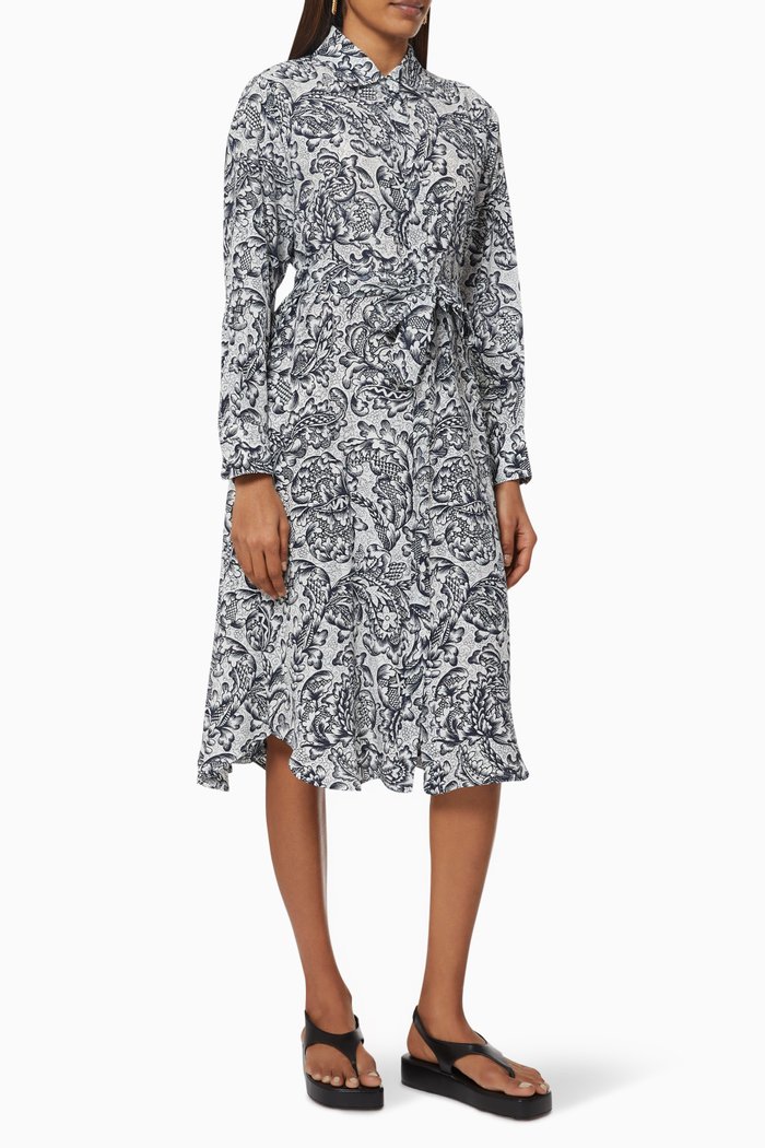 

Fragola Shirt Dress in Silk Crepe de Chine, Multicolour