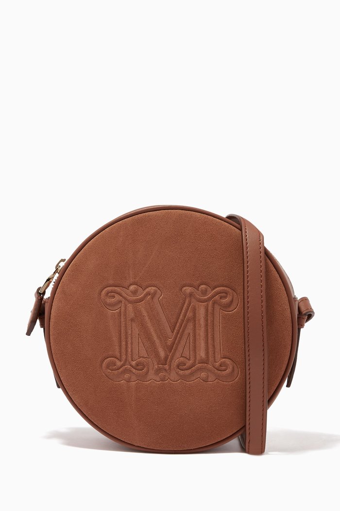 Always Crossbody Bag in Leather & Suede, Brown