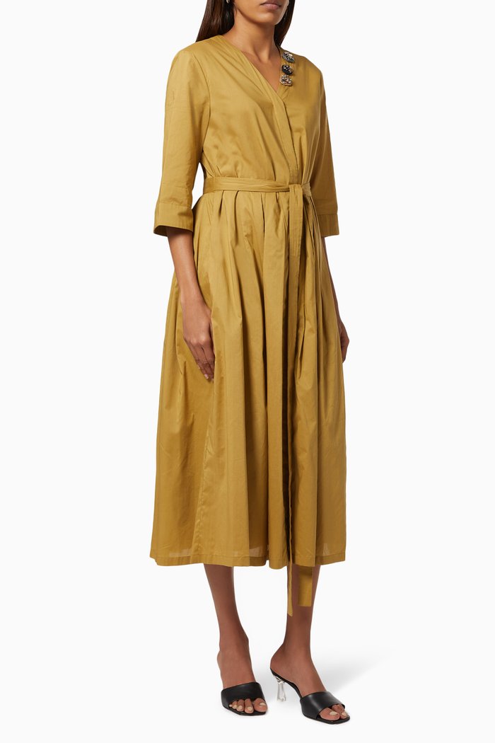 

Ululato Dress in Cotton Voile, Yellow