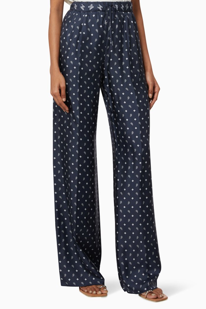 

Bello Pants in Silk Twill, Blue