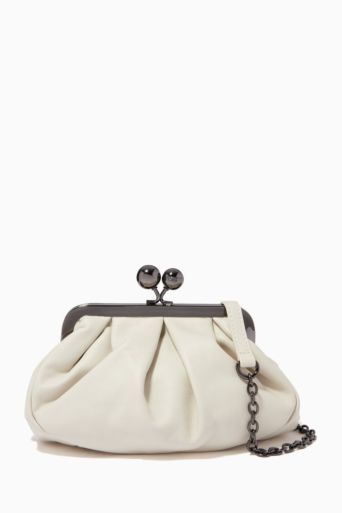 

Prati Small Pasticcino Bag in Plongé Nappa, White