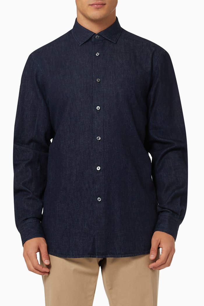 

Shirt in Cotton Denim, Blue