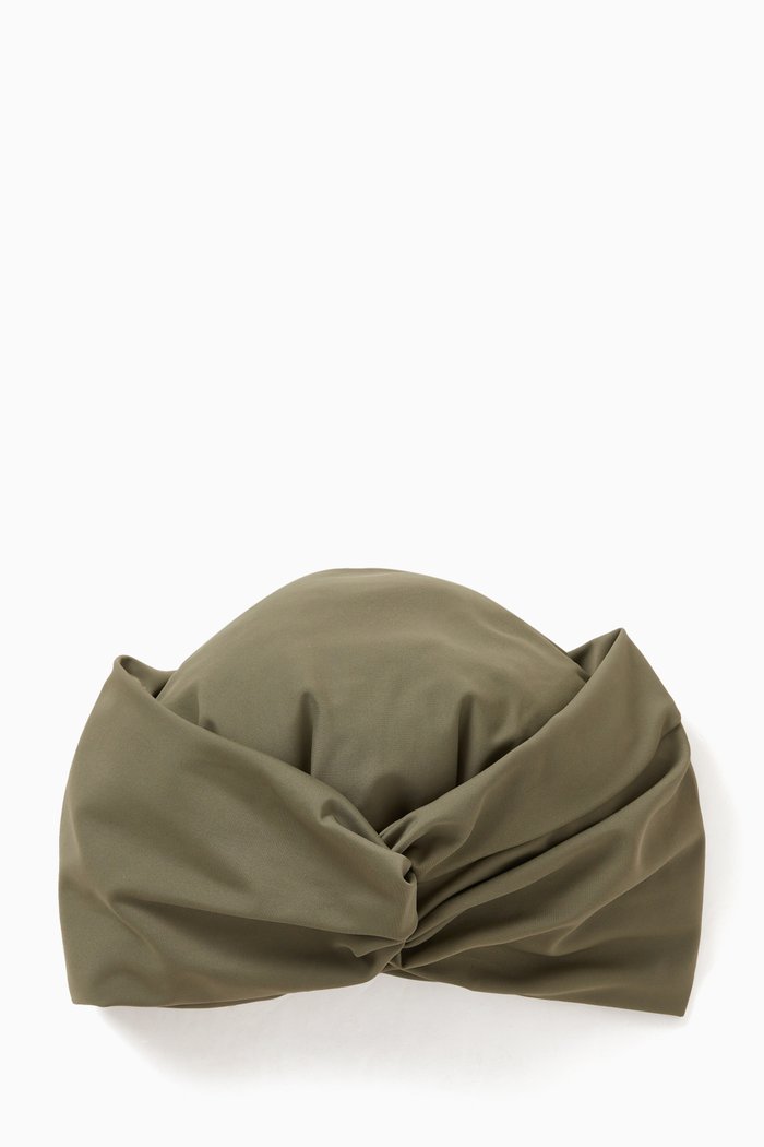 

Swim Turban in Stretch Nylon, Green