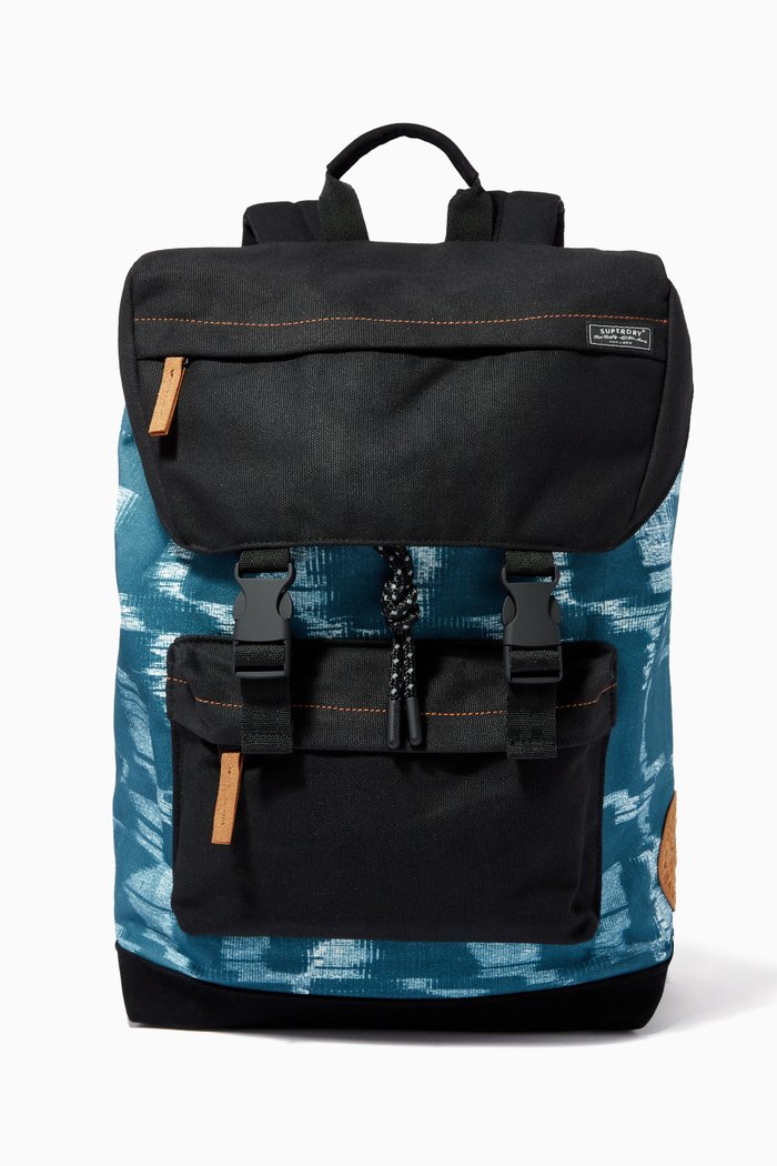 

Ikat Print Toploader Backpack in Polyester, Multicolour