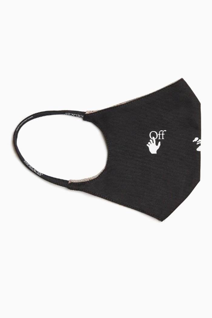 

Logo Face Mask in Cotton, Black
