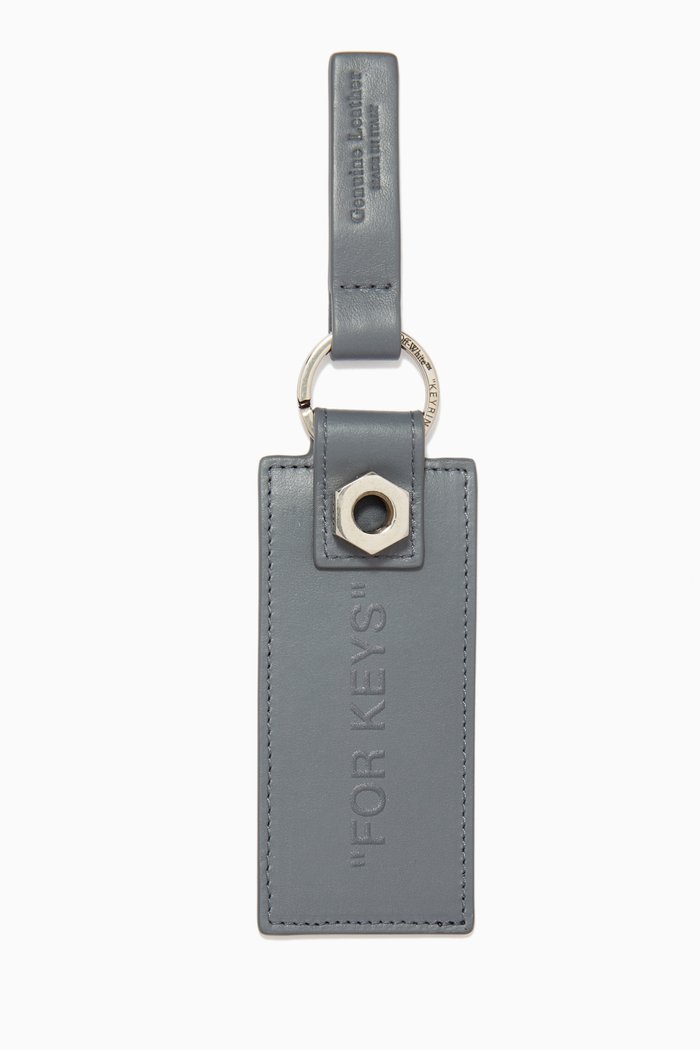 "FOR KEYS" Key Holder in Leather, Grey