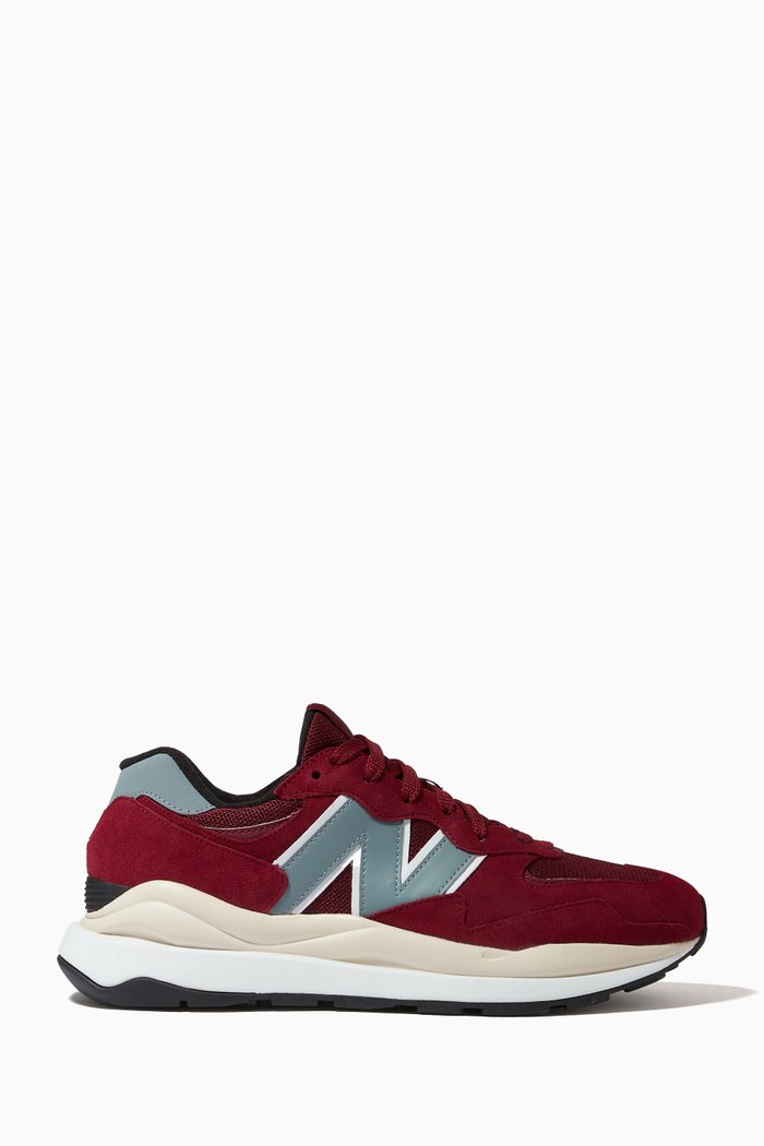 

57/40 Sneakers in Suede & Mesh, Red
