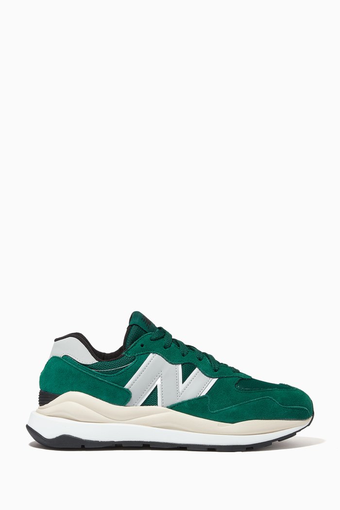 

57/40 Sneakers in Suede & Mesh, Green